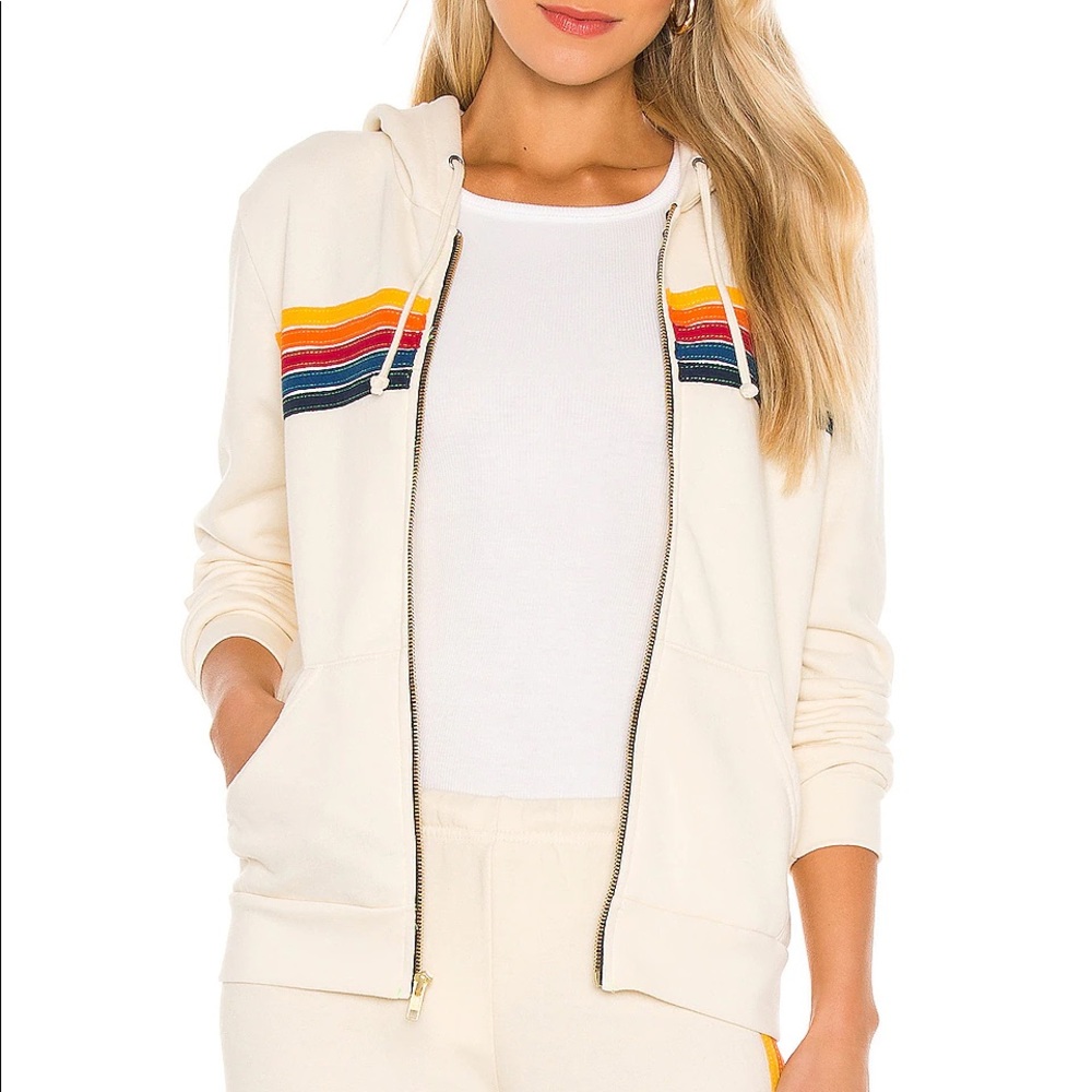 Aviator nation stripe hoodie